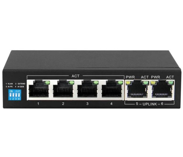 ExtraLink 6p KRIOS (6x10/100/1000Mbit, 4xPoE+) - 1168875 - zdjęcie